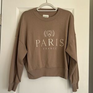 Abercrombie & Fitch Soft A&F Sweatshirt, Medium, Taupe/Beige